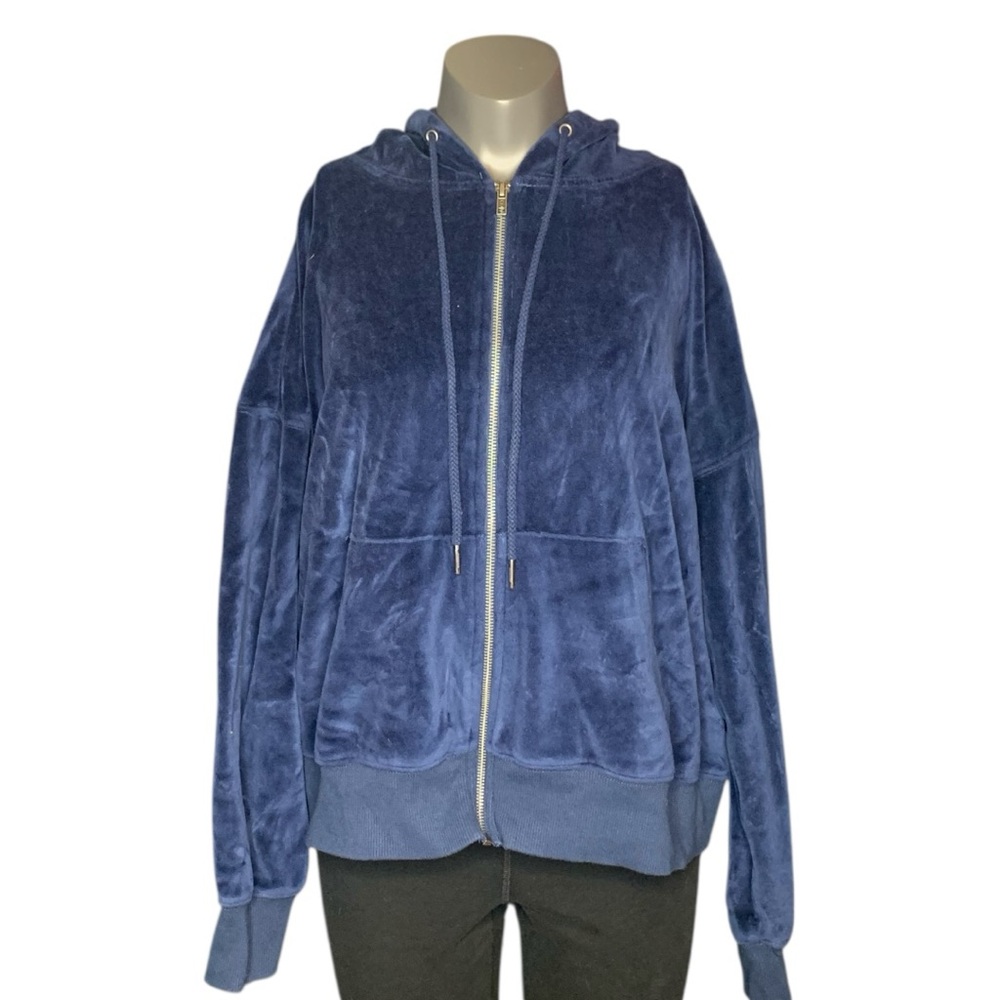 Y2K Universal Thread Velour Zip-Up Hoodie